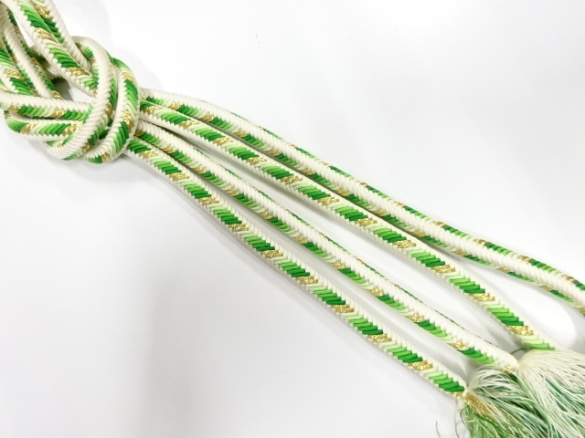 正絹　無形文化財　道明製　手組帯締め